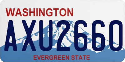 WA license plate AXU2660