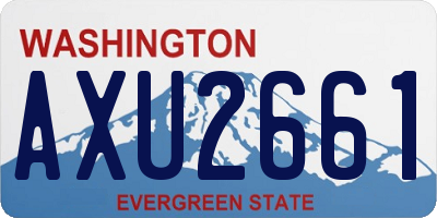 WA license plate AXU2661