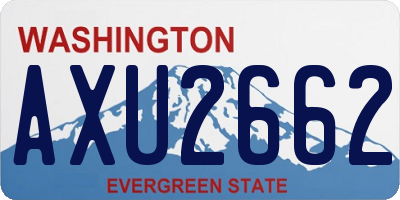 WA license plate AXU2662