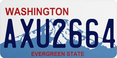WA license plate AXU2664