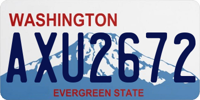 WA license plate AXU2672