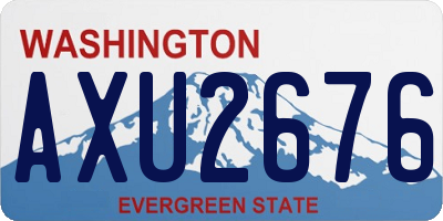 WA license plate AXU2676