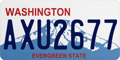 WA license plate AXU2677