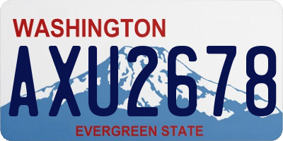WA license plate AXU2678