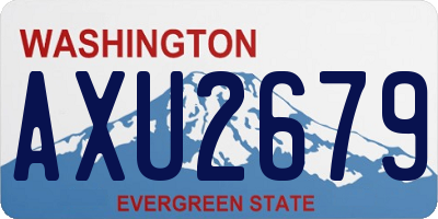 WA license plate AXU2679