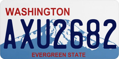 WA license plate AXU2682