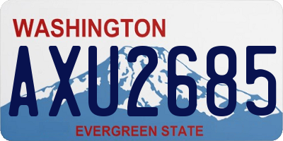 WA license plate AXU2685