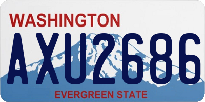 WA license plate AXU2686