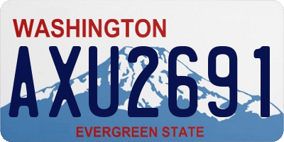 WA license plate AXU2691