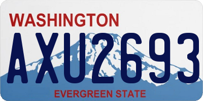 WA license plate AXU2693