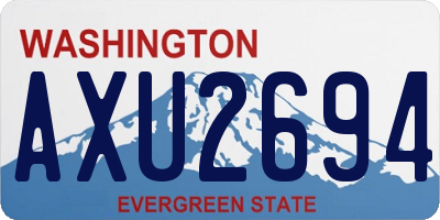 WA license plate AXU2694