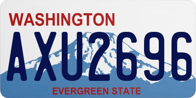 WA license plate AXU2696