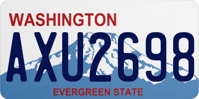 WA license plate AXU2698