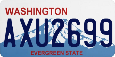 WA license plate AXU2699