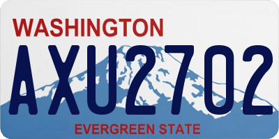 WA license plate AXU2702