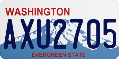 WA license plate AXU2705