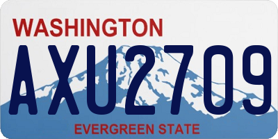 WA license plate AXU2709