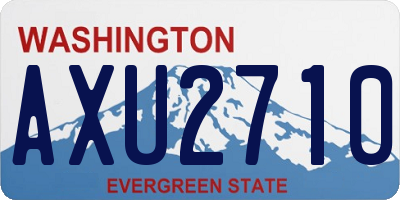 WA license plate AXU2710