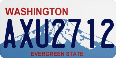 WA license plate AXU2712