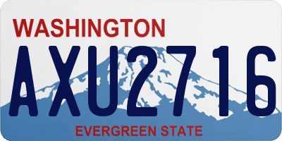 WA license plate AXU2716