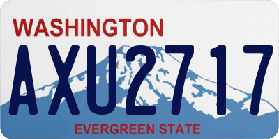 WA license plate AXU2717