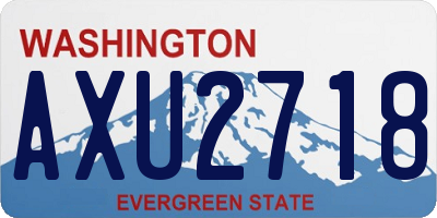 WA license plate AXU2718