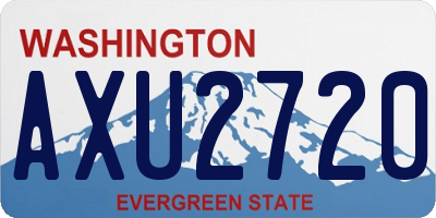 WA license plate AXU2720