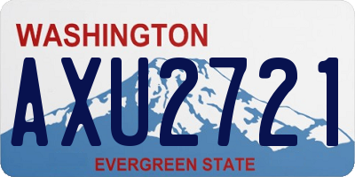 WA license plate AXU2721