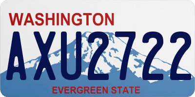 WA license plate AXU2722