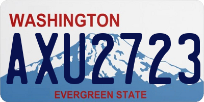 WA license plate AXU2723