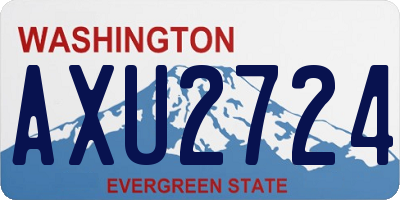WA license plate AXU2724