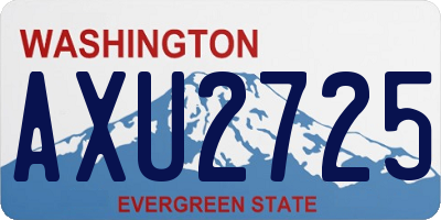 WA license plate AXU2725