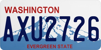 WA license plate AXU2726