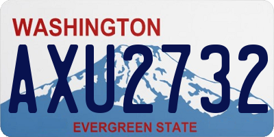 WA license plate AXU2732