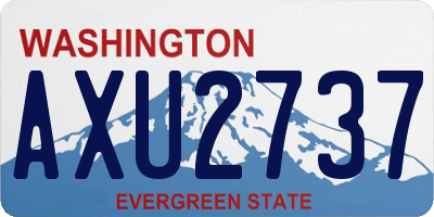 WA license plate AXU2737