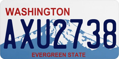 WA license plate AXU2738