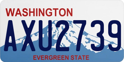 WA license plate AXU2739