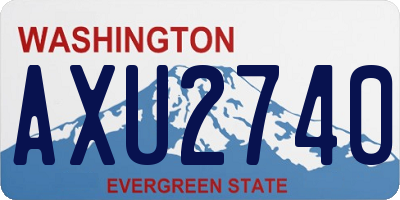 WA license plate AXU2740