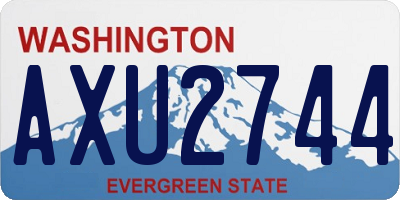 WA license plate AXU2744