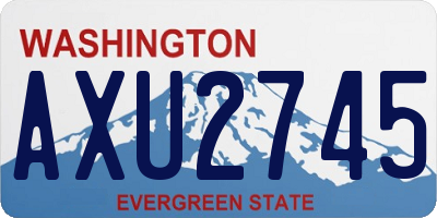 WA license plate AXU2745