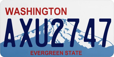 WA license plate AXU2747