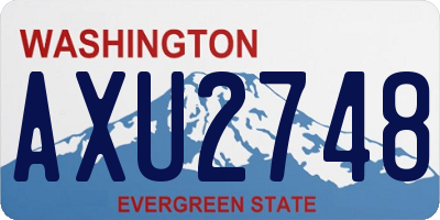 WA license plate AXU2748