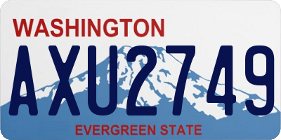 WA license plate AXU2749