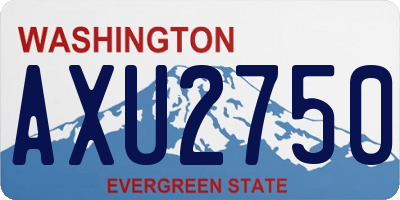 WA license plate AXU2750