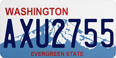 WA license plate AXU2755