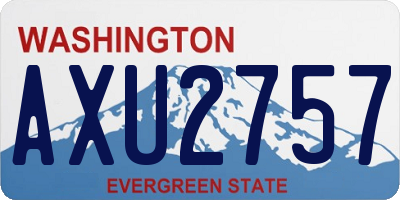 WA license plate AXU2757