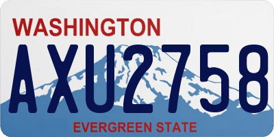 WA license plate AXU2758