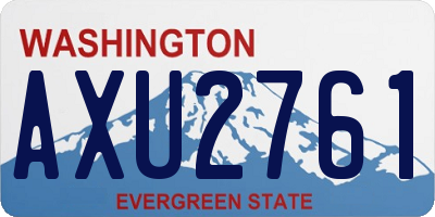 WA license plate AXU2761