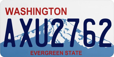 WA license plate AXU2762