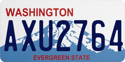 WA license plate AXU2764